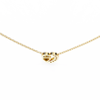 Heart Lab Grown Diamond Solitaire Pendant with Open Asymmetrical Frame - View 5