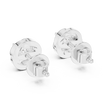 Swirl Border Round Cut Moissanite Diamond Architectural Stud Earrings - View 9