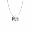 Concentric Circle Silhouette Charm Pendant with Round Lab Grown Diamond - View 9