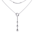 Double Layered Circle Drop Moissanite Diamond Necklace - View 6