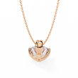 Round Moissanite Diamond Solitaire Double Prong Four Point Pendant - View 9