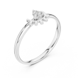 Modern Round Lab Diamond Cluster Delicate Ring - View 4
