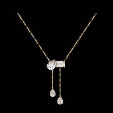 Toi Et Moi Teardrop Lab Grown Diamond Necklace