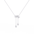 Toi Et Moi Teardrop Lab Grown Diamond Necklace - View 10