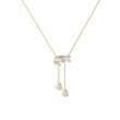Toi Et Moi Teardrop Lab Grown Diamond Necklace - View 2