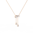 Toi Et Moi Teardrop Lab Grown Diamond Necklace - View 3