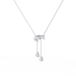 Toi Et Moi Teardrop Lab Grown Diamond Necklace - View 4