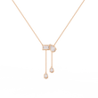 Toi Et Moi Teardrop Lab Grown Diamond Necklace - View 9