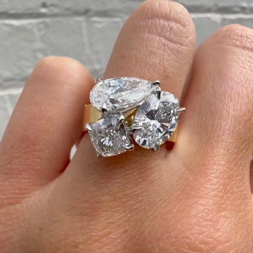 Oval, Pear And Cushion Cut Lab Diamond Engagement Ring