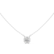Solitaire Round Moissanite Diamond Pendant with Center Bezel Setting - View 3