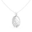 Leaf Motif Nature Inspired Moissanite Diamond Pendant Necklace - View 3