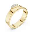 Round Cut Lab Grown Diamond Men's Unique Geometric Anniversary Ring - View 3