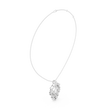Floral Drop Pendant with Round Moissanite Diamond - View 12