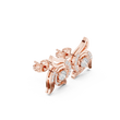 Signature Round Moissanite Diamond Winged Swirl Stud Earrings - View 3