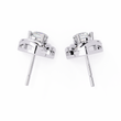 Artistic Triangle Moissanite Diamond Studs with Intricate Cutout Swirl Detailing - View 3