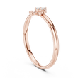 Modern Round Lab Diamond Cluster Delicate Ring - View 6
