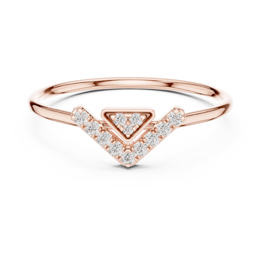 Antique Shape Round Cut Moissanite Diamond Wedding Band - View 2