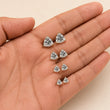 Trillion Cut Lab Grown Diamond Solitaire Stud Earrings For Women