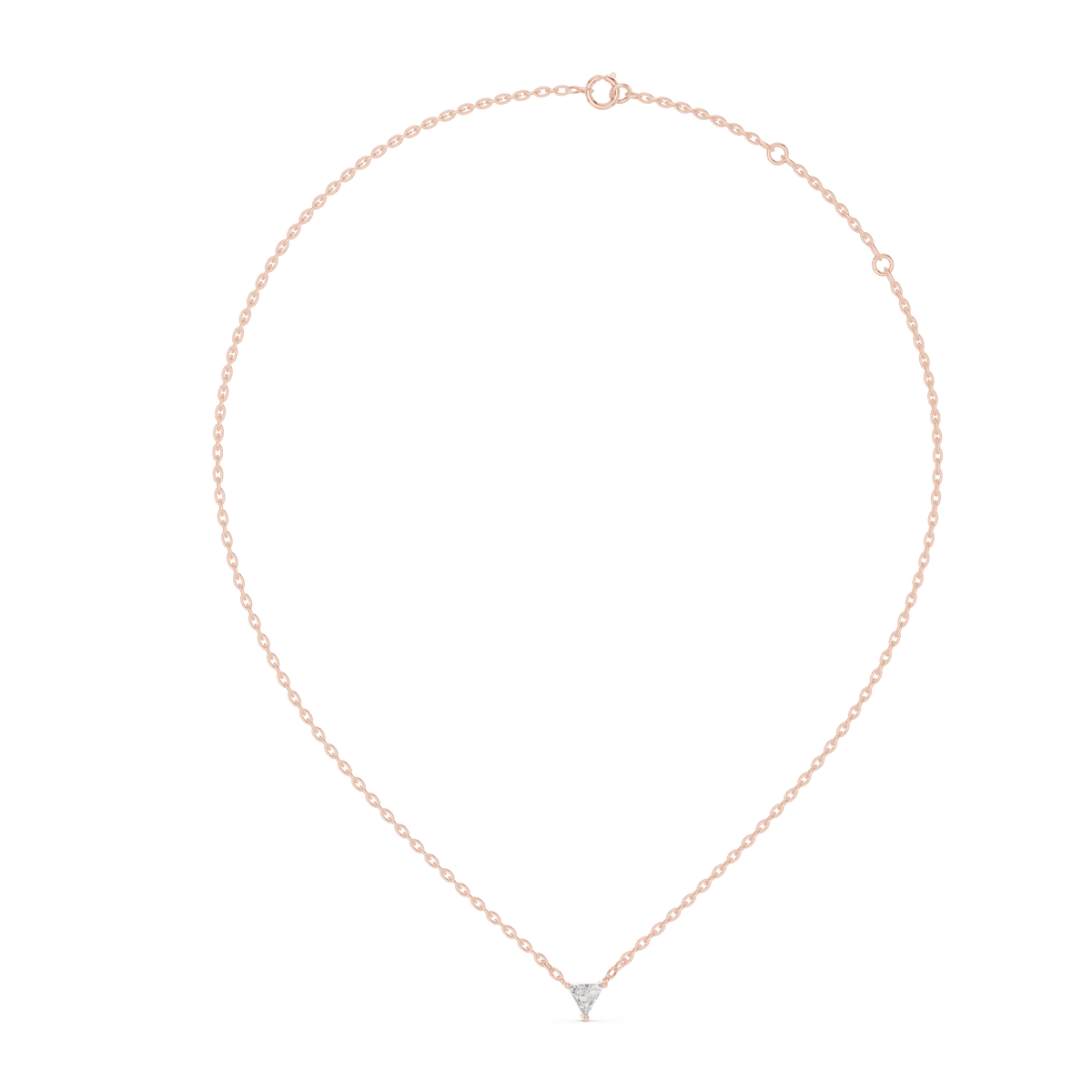 Trillion Cut Solitaire Pendant with Center Lab Grown Diamond - View 11