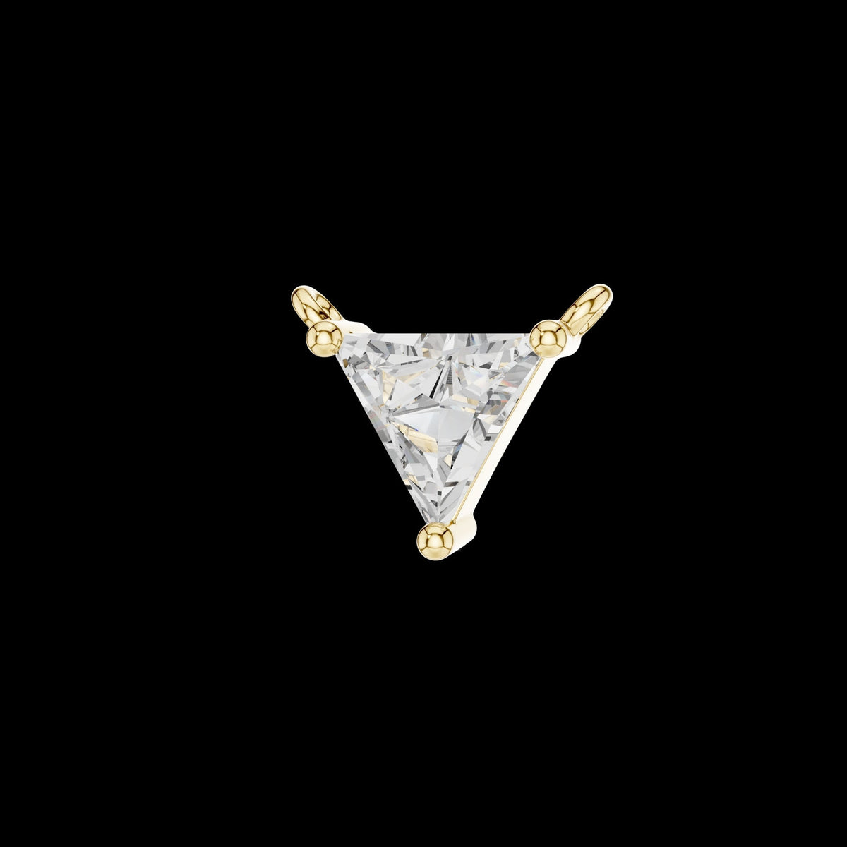 Trillion Cut Solitaire Pendant with Center Moissanite Diamond