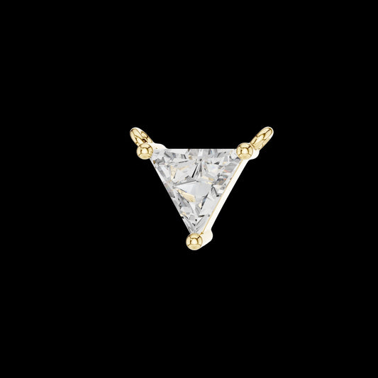 Trillion Cut Solitaire Pendant with Center Moissanite Diamond