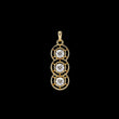 Three Stone Drop Pendant with Round Moissanite Diamond