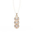 Three Stone Drop Pendant with Round Moissanite Diamond - View 4
