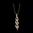 Three Stone Twist Moissanite Diamond Pendant Necklace