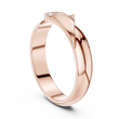Round Cut Lab Grown Diamond Men's Three Stone Diagonal Wedding Band - View 6