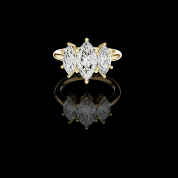 Elegant Lab Diamond Marquise Wedding Cut Ring For Women