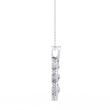 Three Stone Twist Lab Grown Diamond Pendant Necklace - View 2