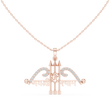 Spiritual Jai Shree Shyam Bow Arrow Om Moissanite Diamond Pendant - View 2