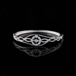 Intertwined Infinity Round Lab Diamond Floral Motif Bracelet