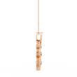 Three Stone Twist Lab Grown Diamond Pendant Necklace - View 3