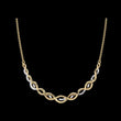 Twisted Infinity Bar Moissanite Diamond Pave Necklace