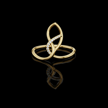 Unique Style Twisted Loop Round Lab Diamond Anniversary Ring