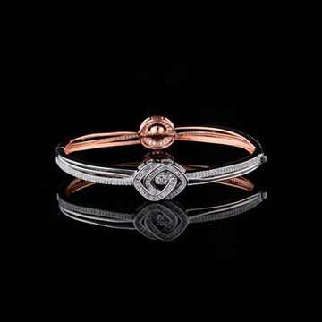 Modern Design Two Tone Moissanite Diamond Geometric Bracelet For Girlfriend