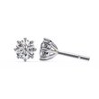 Ultimate Collection of Luxury Round Cut Lab Created Diamond Six Prong Solitaire Elegance Earring - View 3