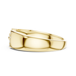 Round Cut Moissanite Diamond Men's Equestrian Openwork Link Wedding Band - View 10