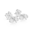 Soft Floral Geometry Petal Curve Round Lab Diamond Stud Earrings - View 12