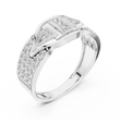 Round Cut Lab Grown Diamond Men's Geometric Arrowhead Statement Band - View 6