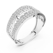 Round Cut Lab Grown Diamond Men's Double Pave Border Geometric Ring - View 6