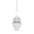 Sports Theme Ball Motif Charm Pendant with Round Moissanite Diamond - View 9