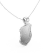 Dainty Geometric Shield Pendant with Round Moissanite Diamond - View 9