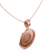Circular Maze Motif Statement Charm Pendant Round Lab Grown Diamond - View 8