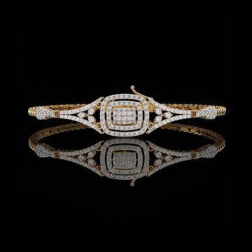 Vintage Style Round Lab Diamond Bangle Bracelet