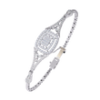 Vintage Style Round Lab Diamond Bangle Bracelet - View 4