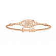 Vintage Style Round Lab Diamond Bangle Bracelet - View 6