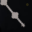 VVS1 Lab Diamond Flower Bangle Bridal Jewelry by Ivevar Luxury - View 3