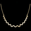 Curved Wave Bar Lab Grown Diamond Pave Necklace